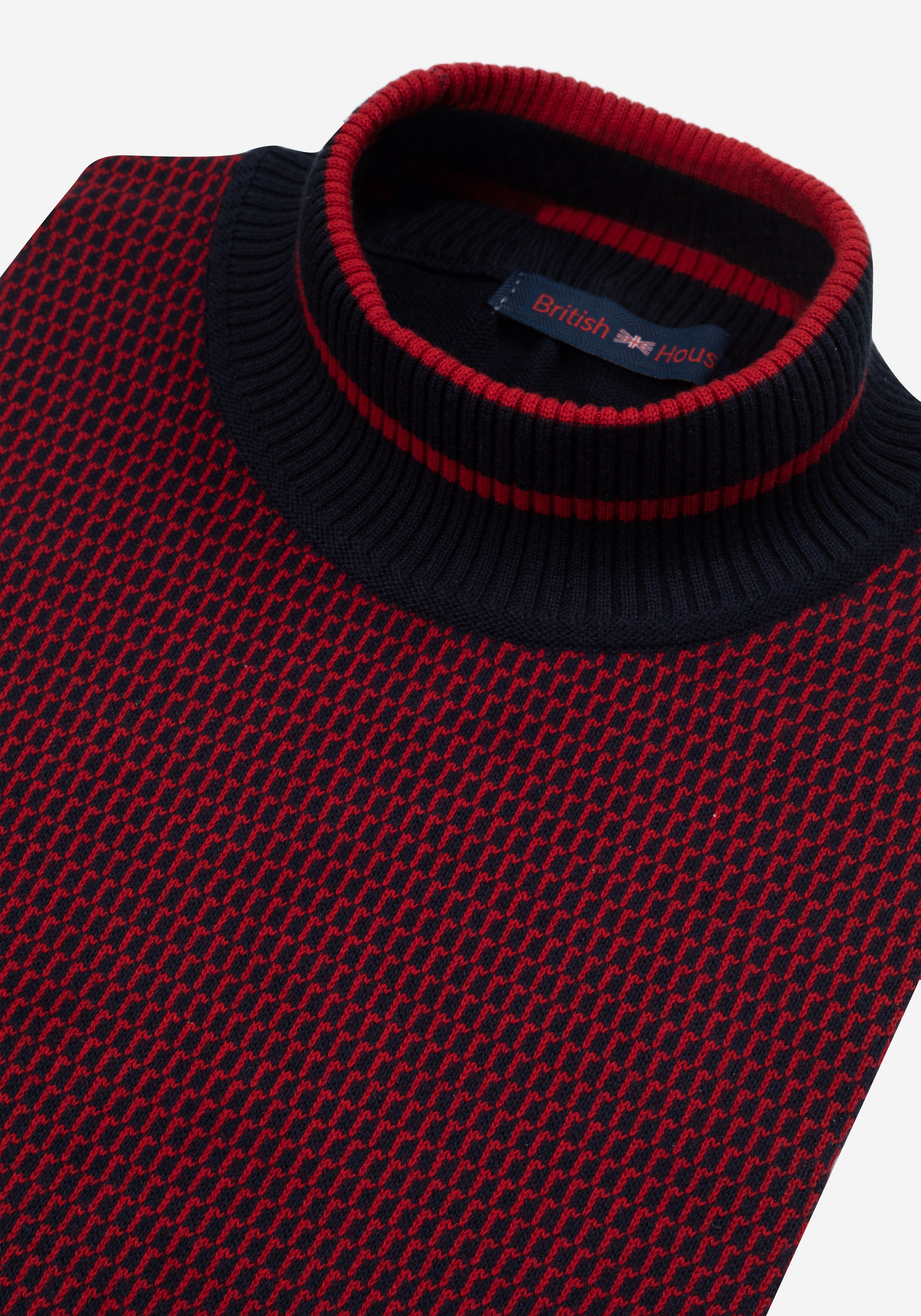 Velvet Red Turtle Neck Pullover