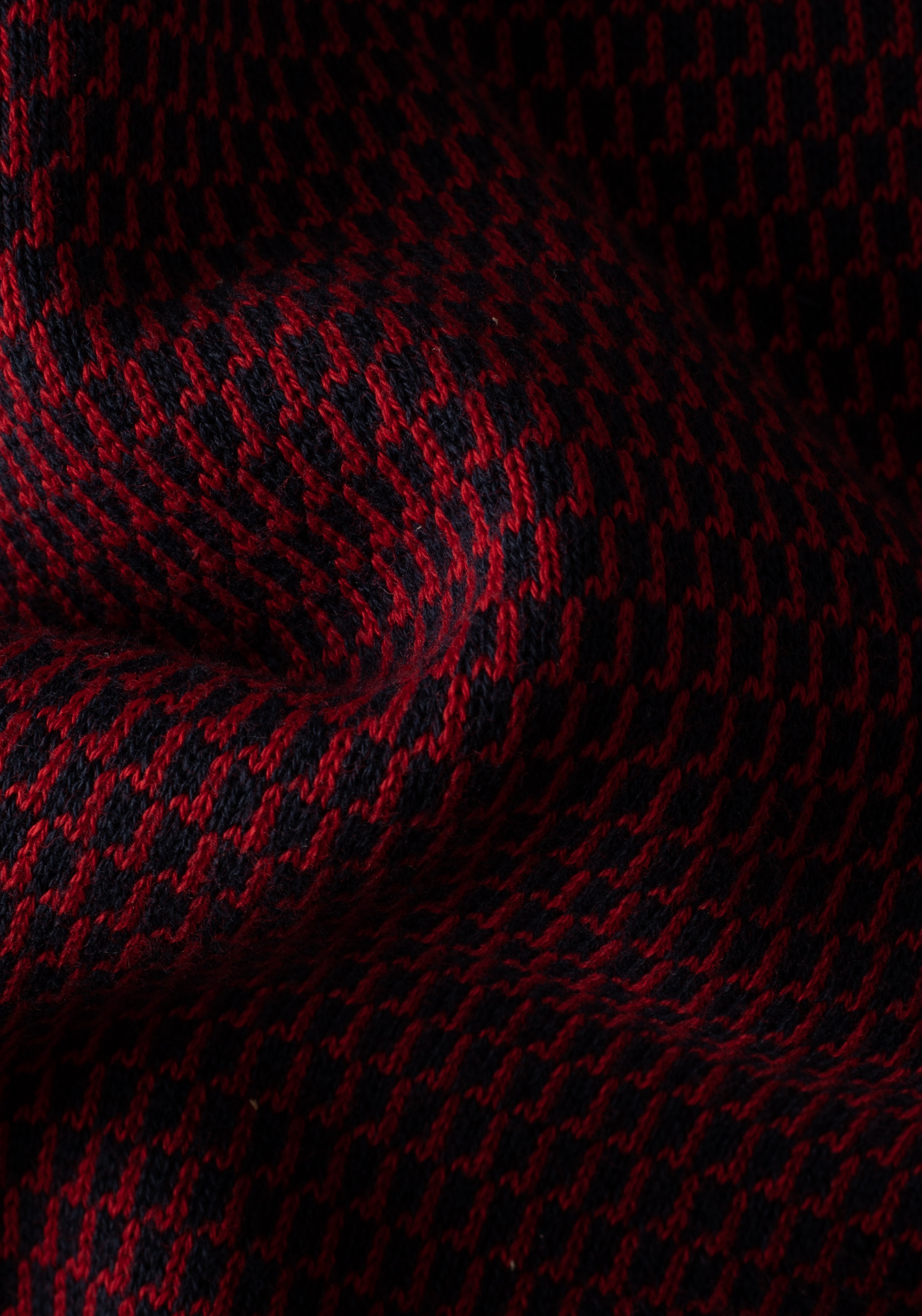 Velvet Red Turtle Neck Pullover