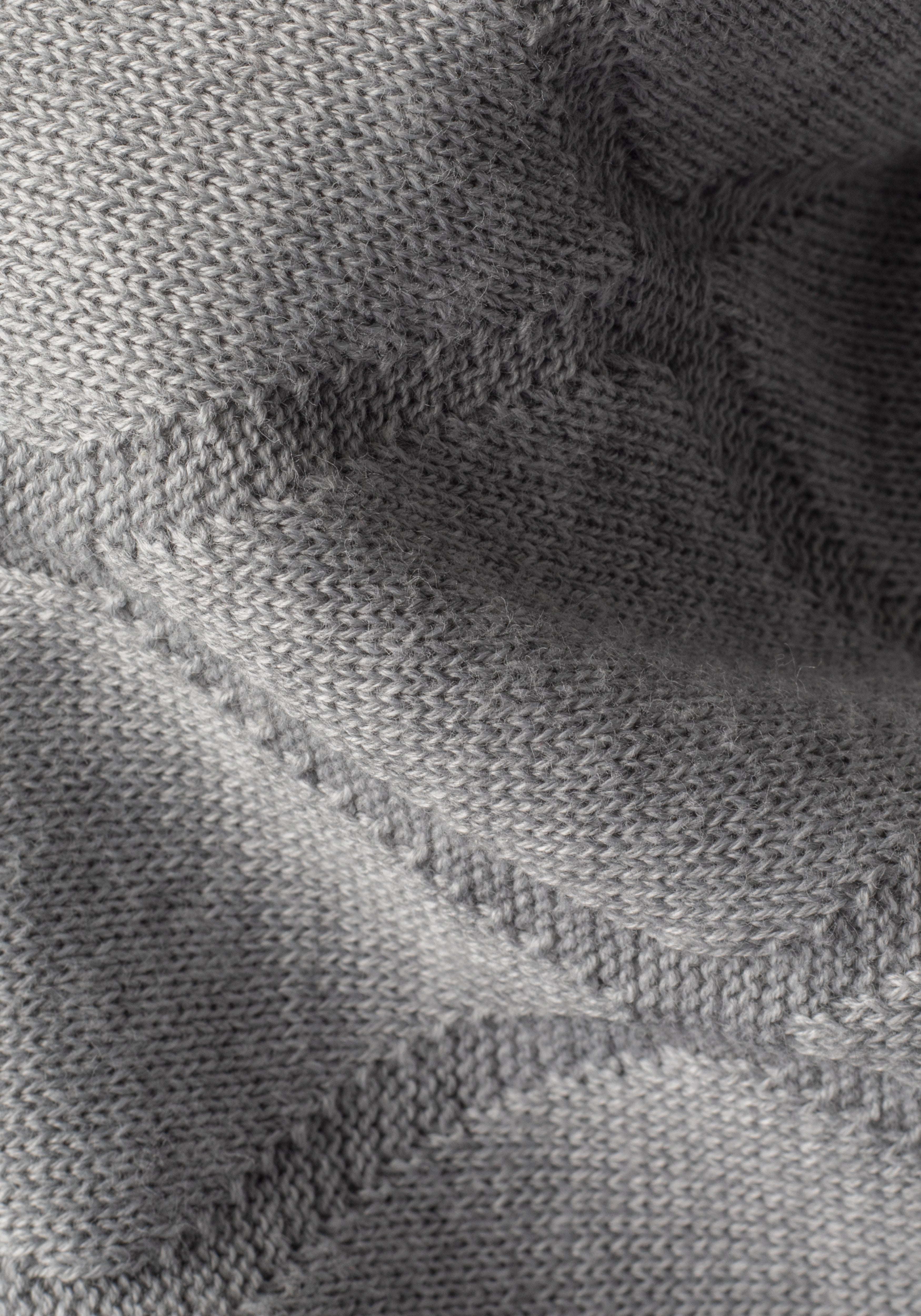 Mist Grey Rhombus V-Neck Pullover