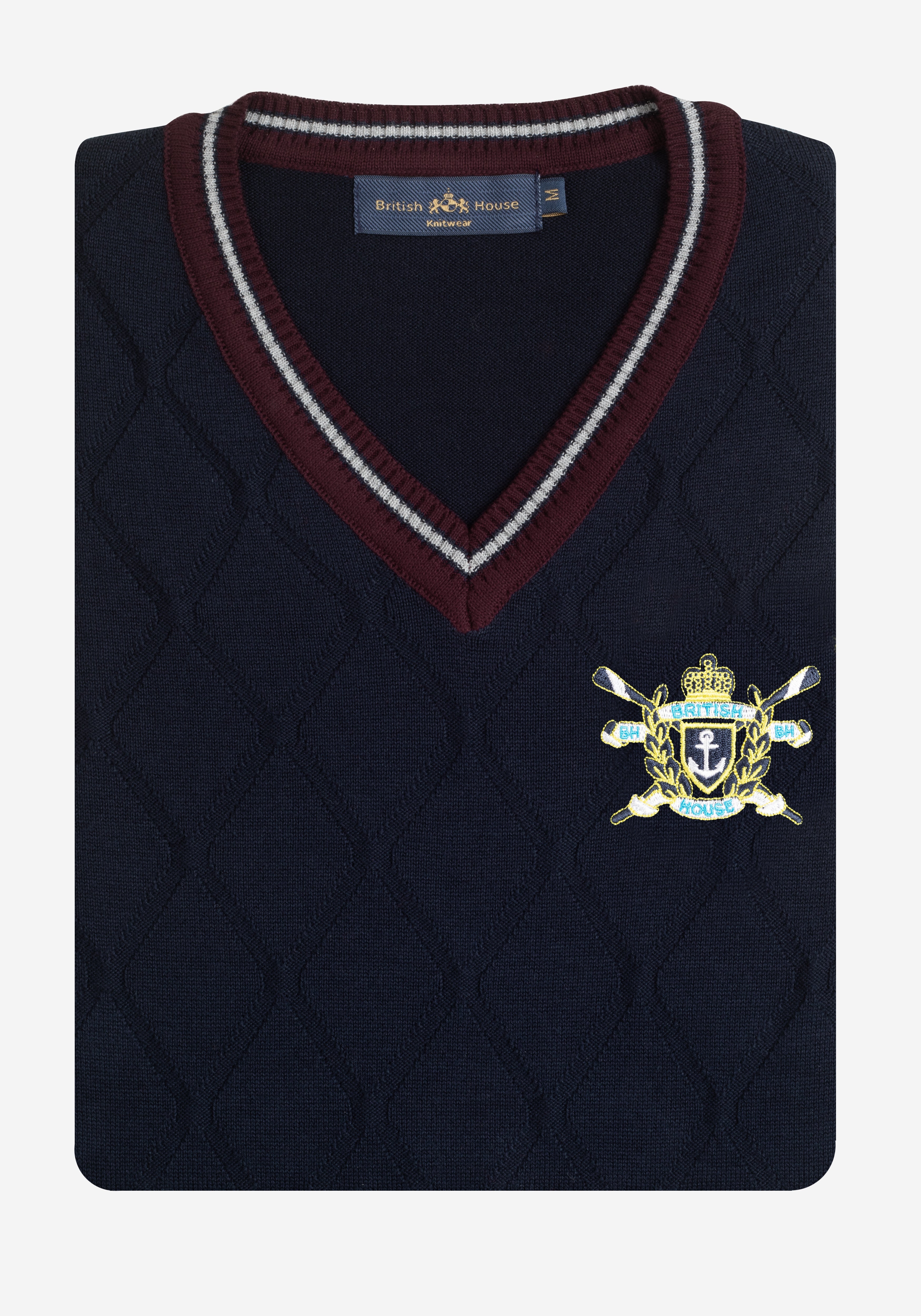 Imperial Navy Rhombus V-Neck Pullover