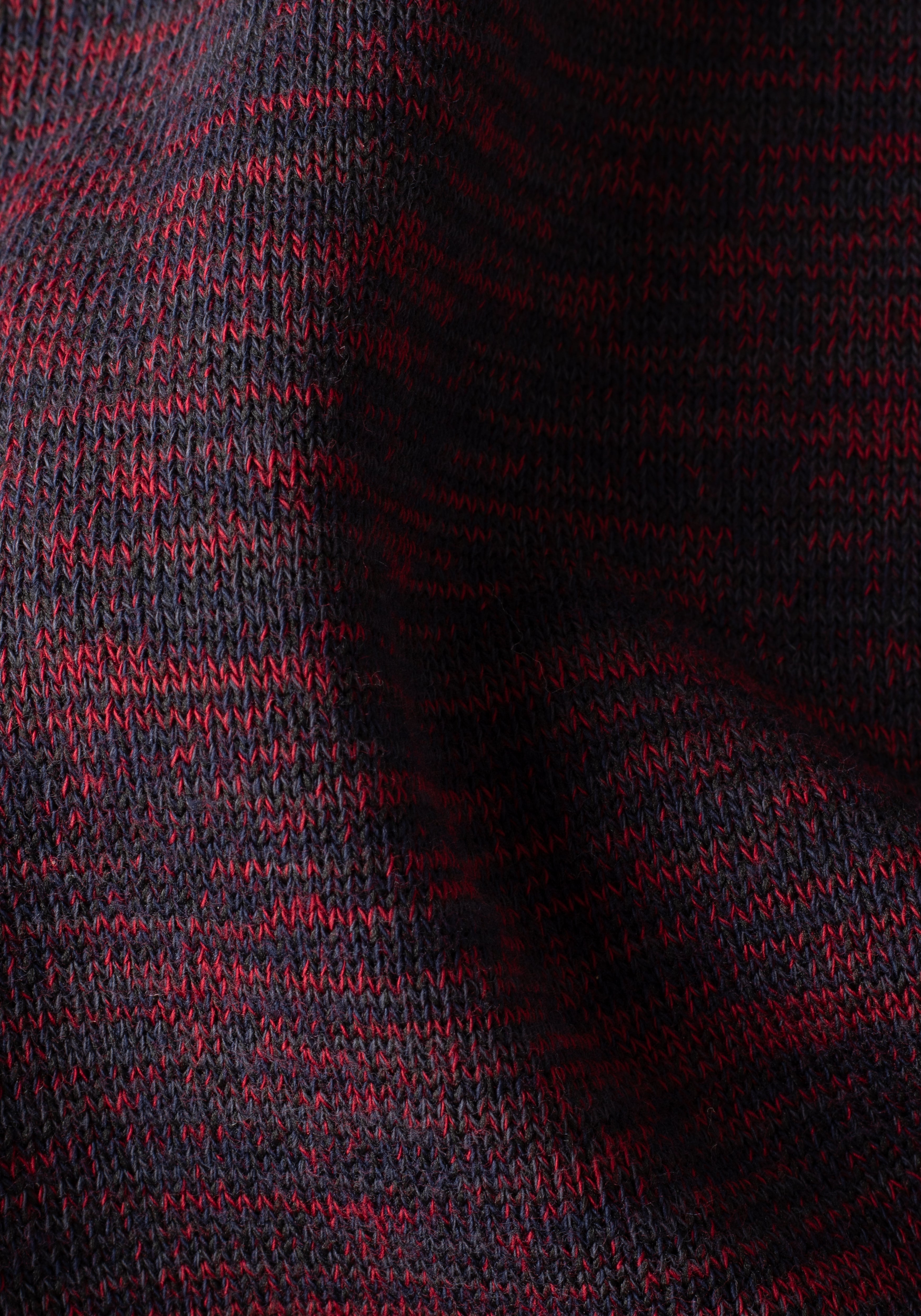 Brick Red Turtle Neck Melange Pullover