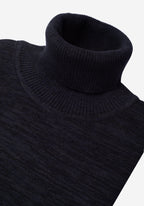 Admiral Navy Turtle Neck Melange Pullover