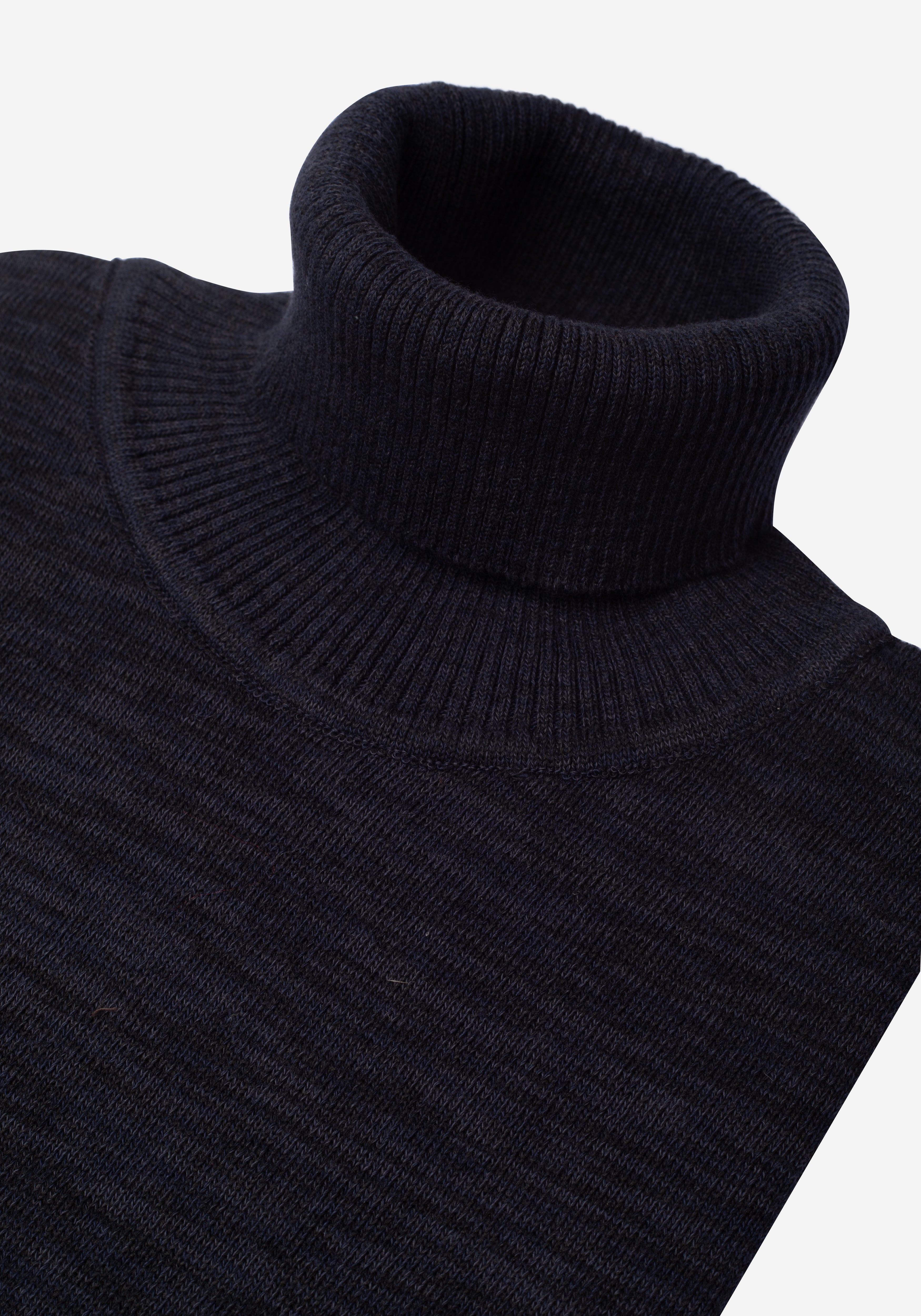 Admiral Navy Turtle Neck Melange Pullover