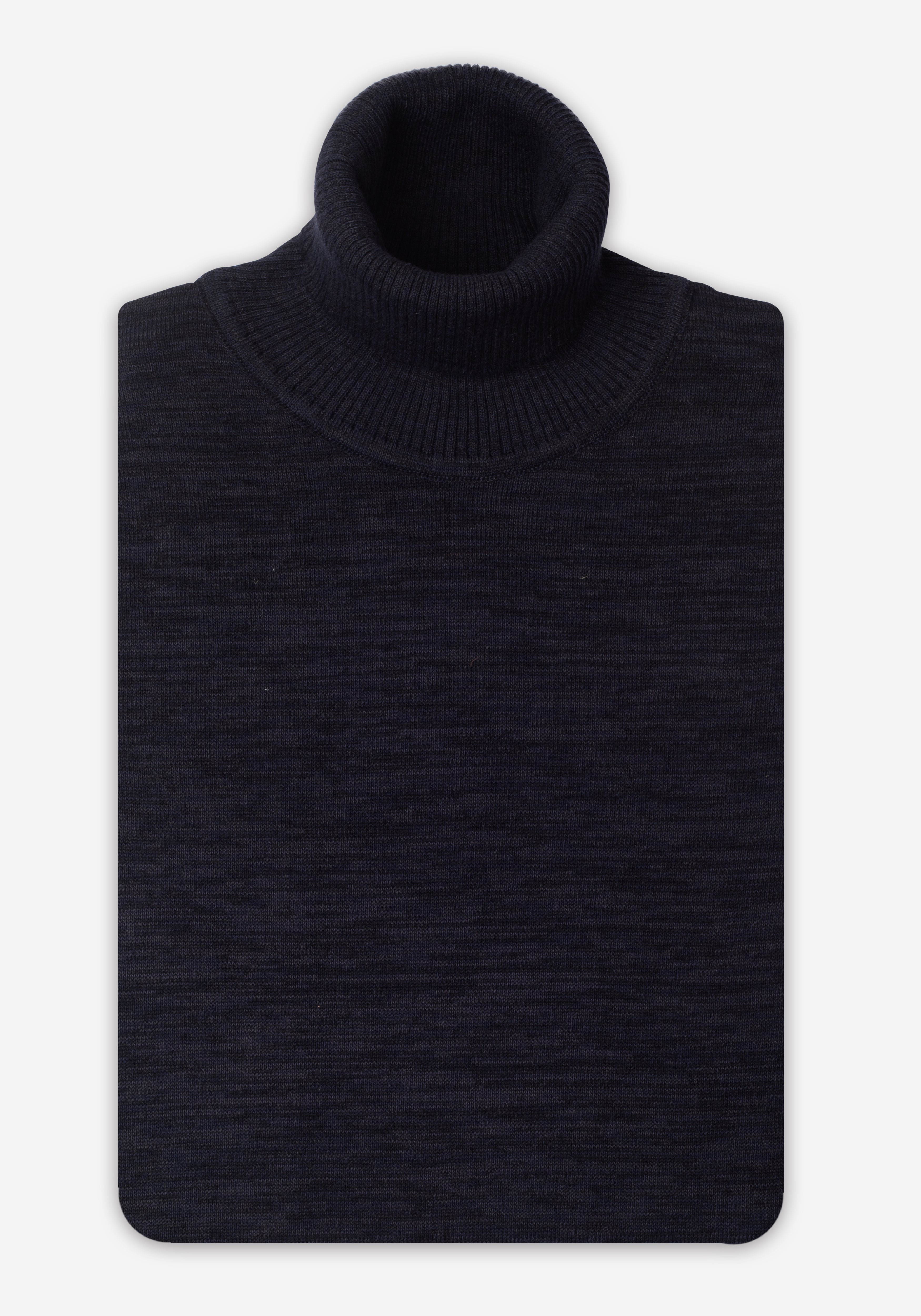 Admiral Navy Turtle Neck Melange Pullover