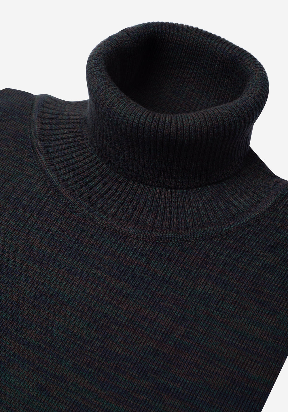 Midnight Olive Turtle Neck Melange Pullover