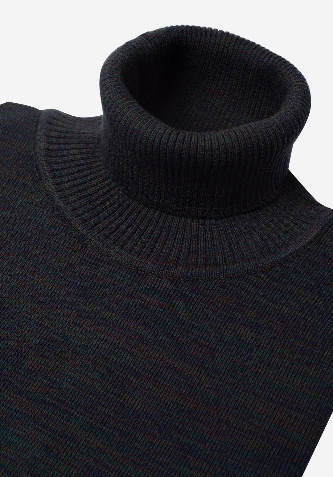 Midnight Olive Turtle Neck Melange Pullover