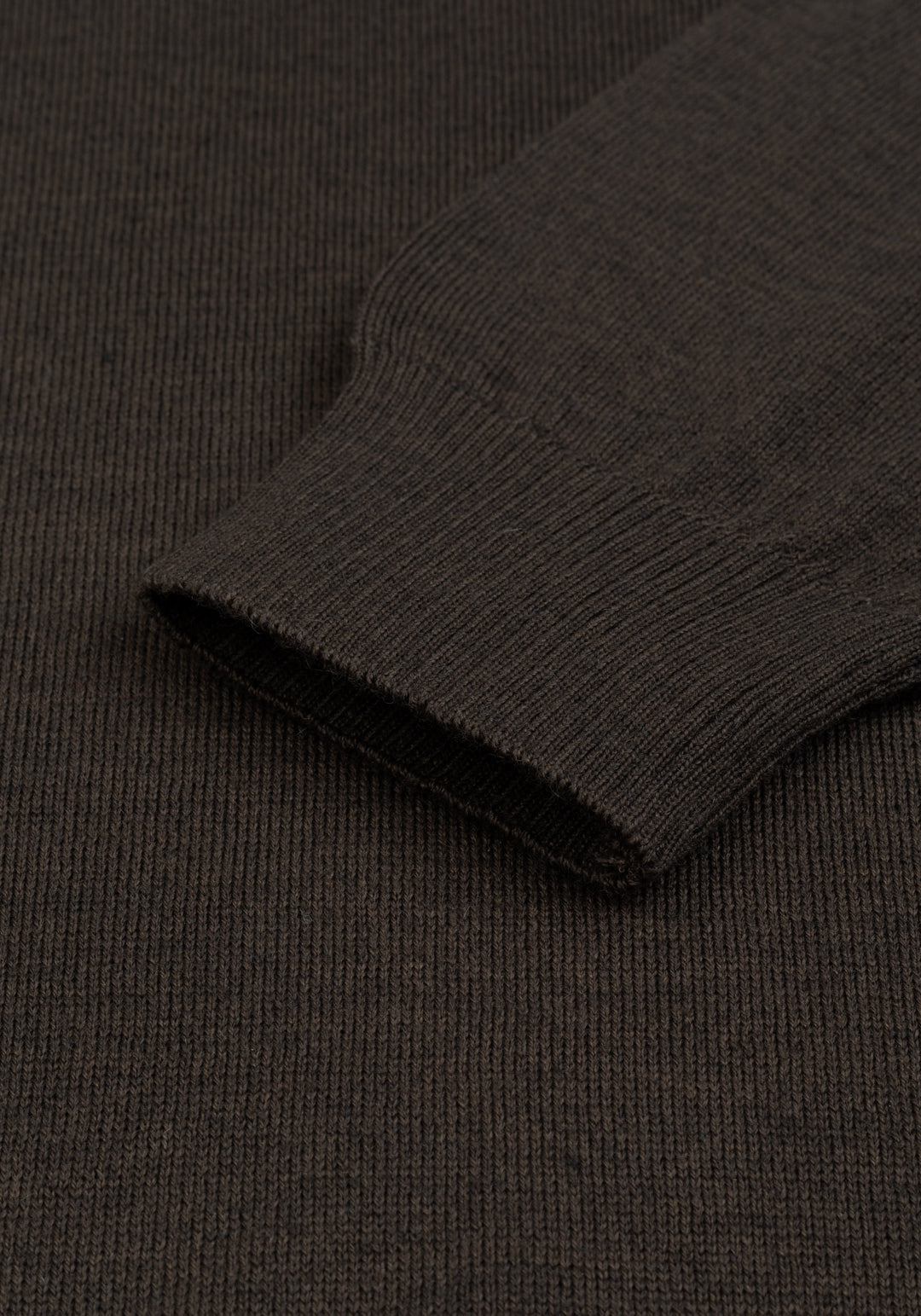 Moss Brown Italian Merino Wool Pullover
