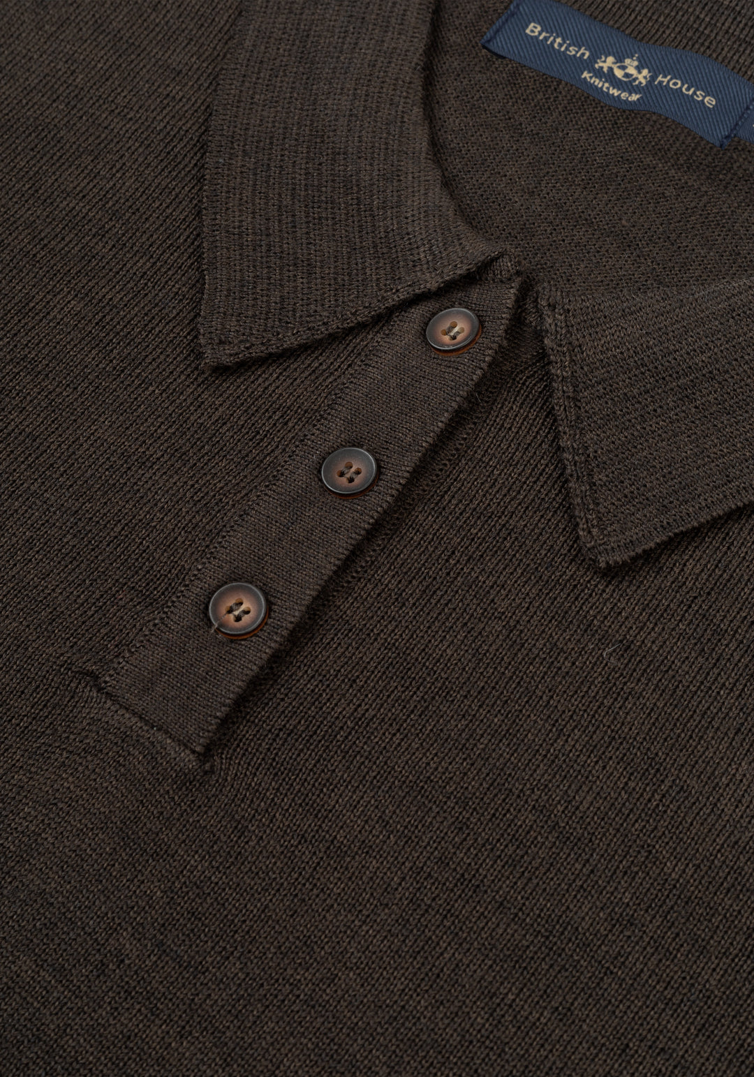 Moss Brown Italian Merino Wool Pullover