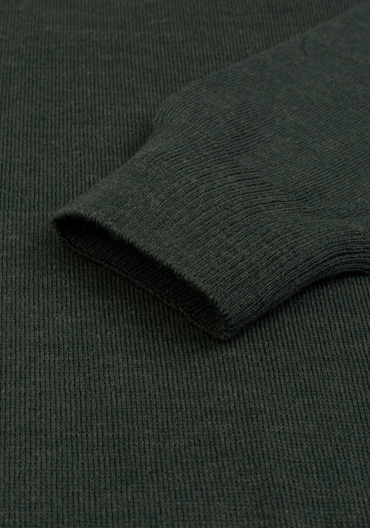 Rustic Green Italian Merino Wool Pullover
