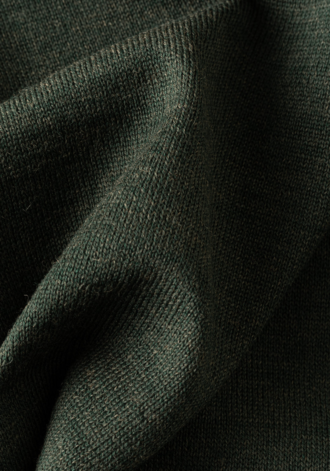 Rustic Green Italian Merino Wool Pullover