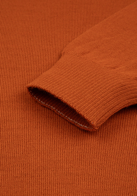 Canyon Orange Italian Merino Wool Pullover