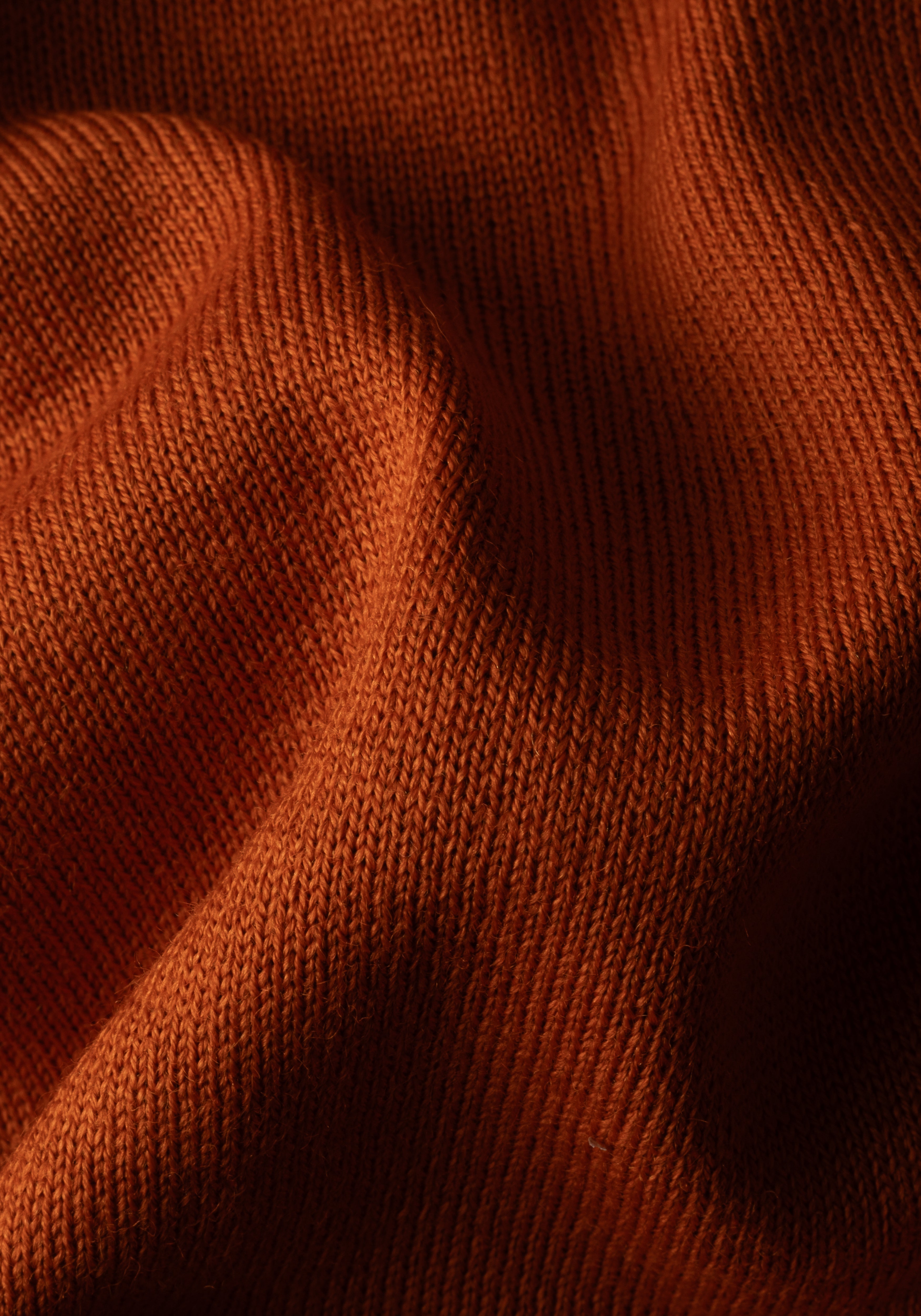 Canyon Orange Italian Merino Wool Pullover