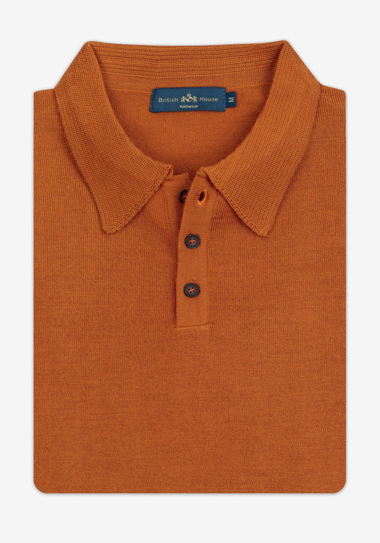 Maple Orange Italian Merino Wool Pullover