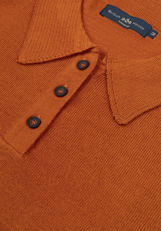 Maple Orange Italian Merino Wool Pullover