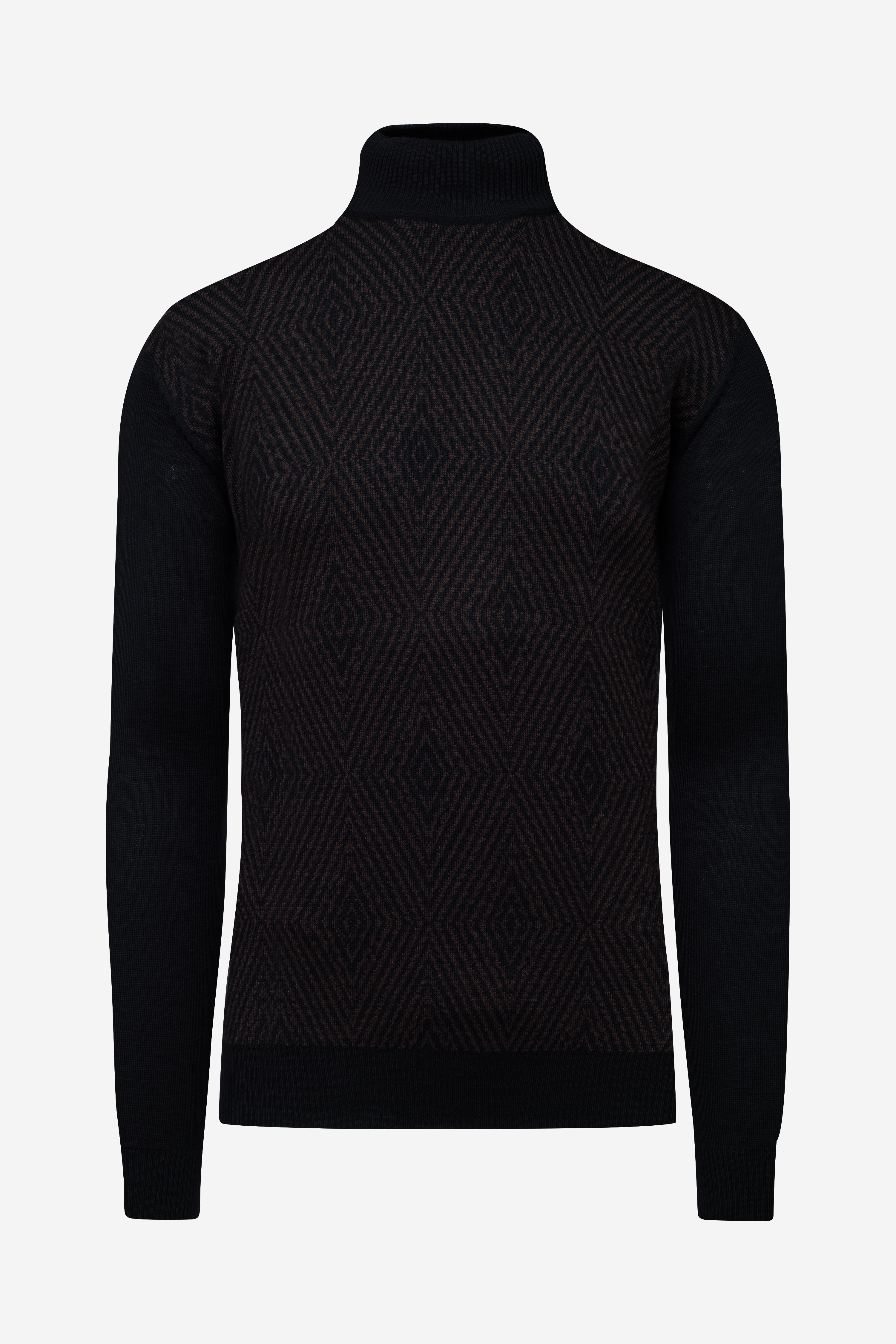 Coal Black Italian Merino Wool Pullover