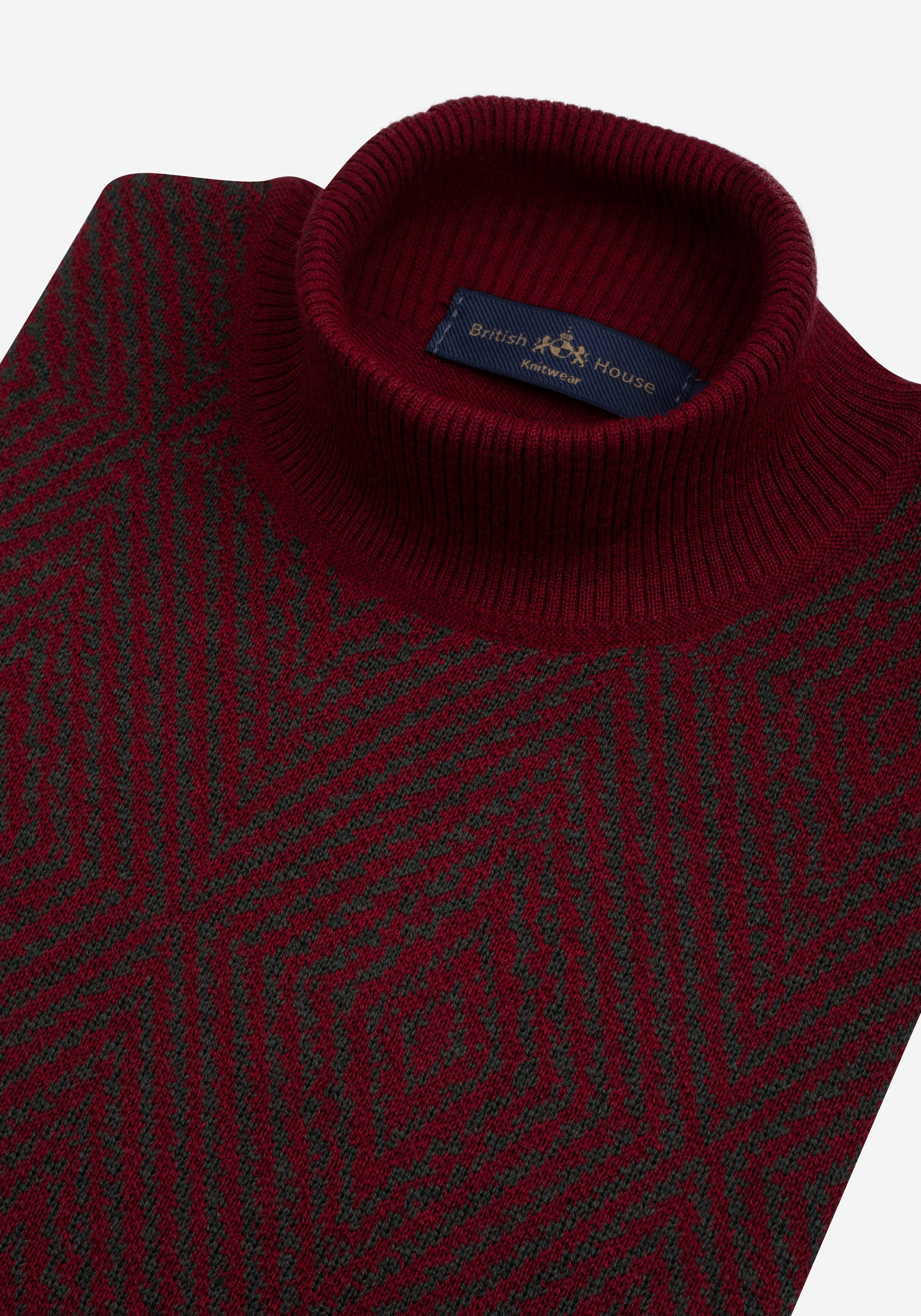 Ruby Red Italian Merino Wool Pullover