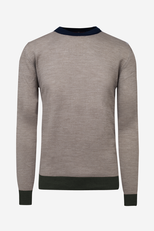 Dusk Beige Italian Merino Wool Pullover