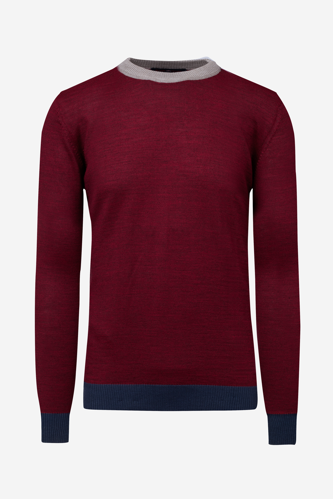 Crimson Red Italian Merino Wool Pullover