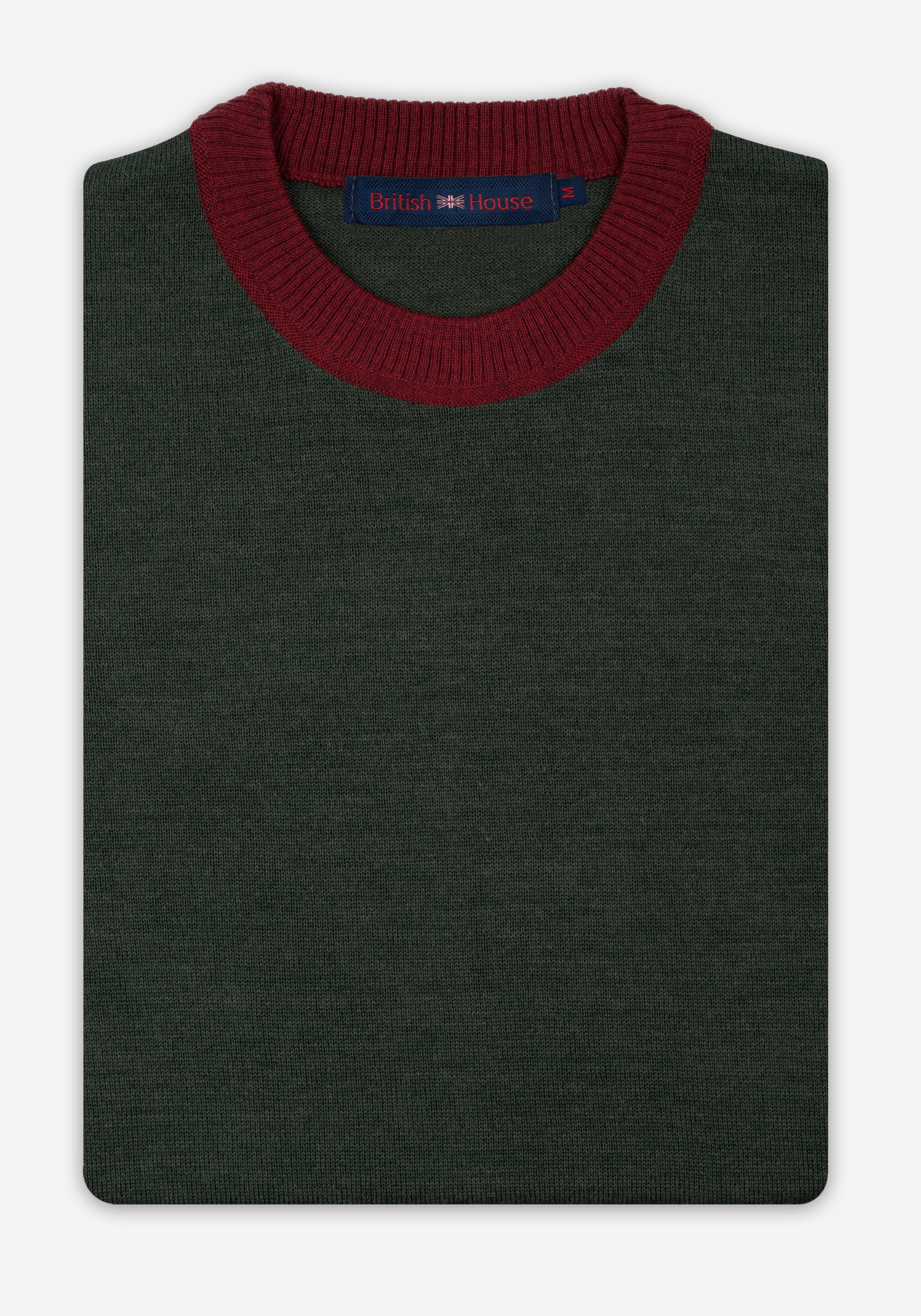 Viridian Green Italian Merino Wool Pullover