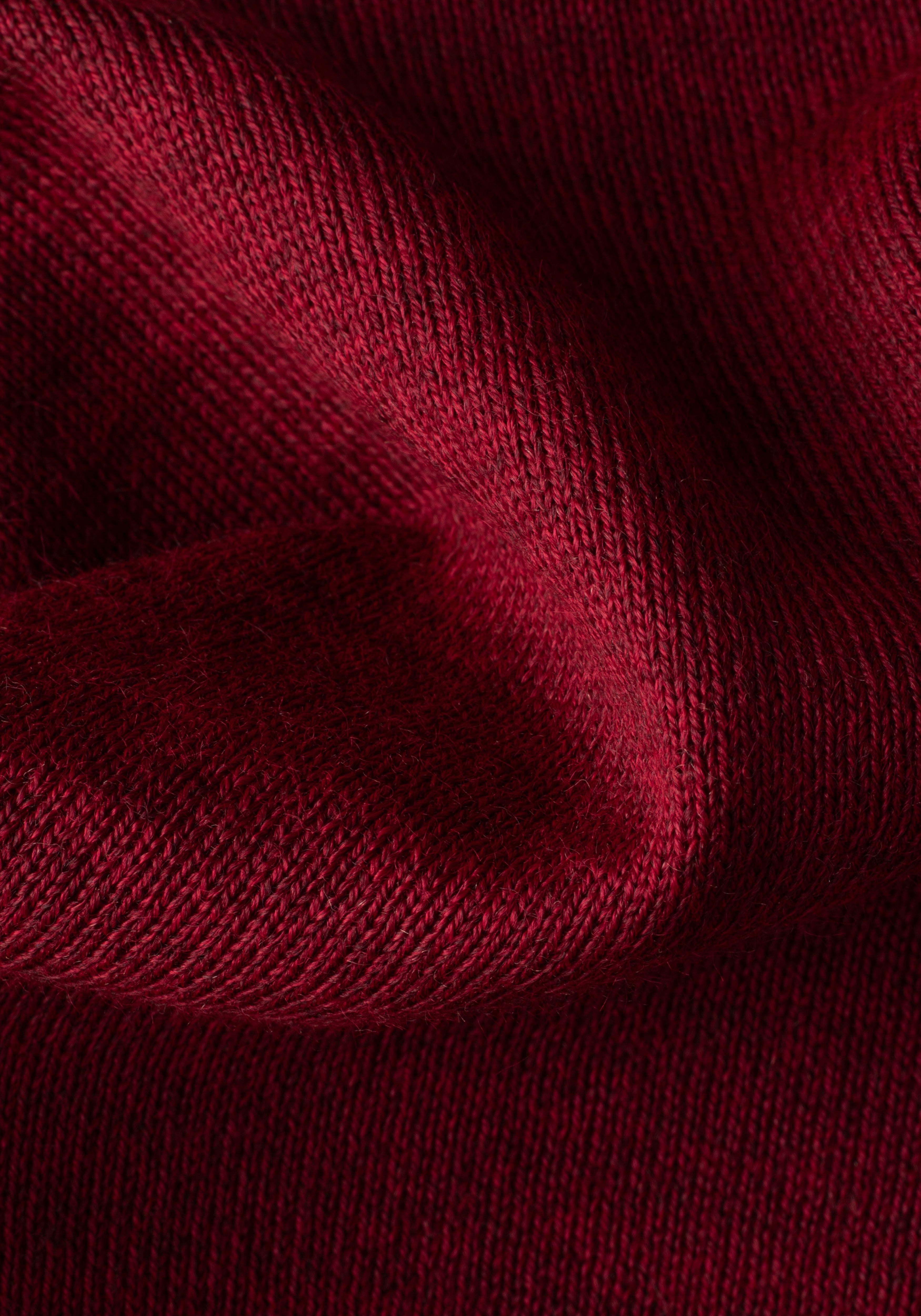 Crimson Red Italian Merino Wool Pullover