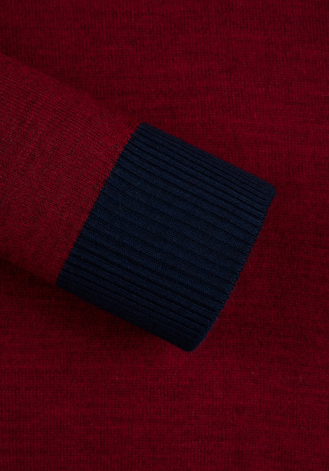 Crimson Red Italian Merino Wool Pullover