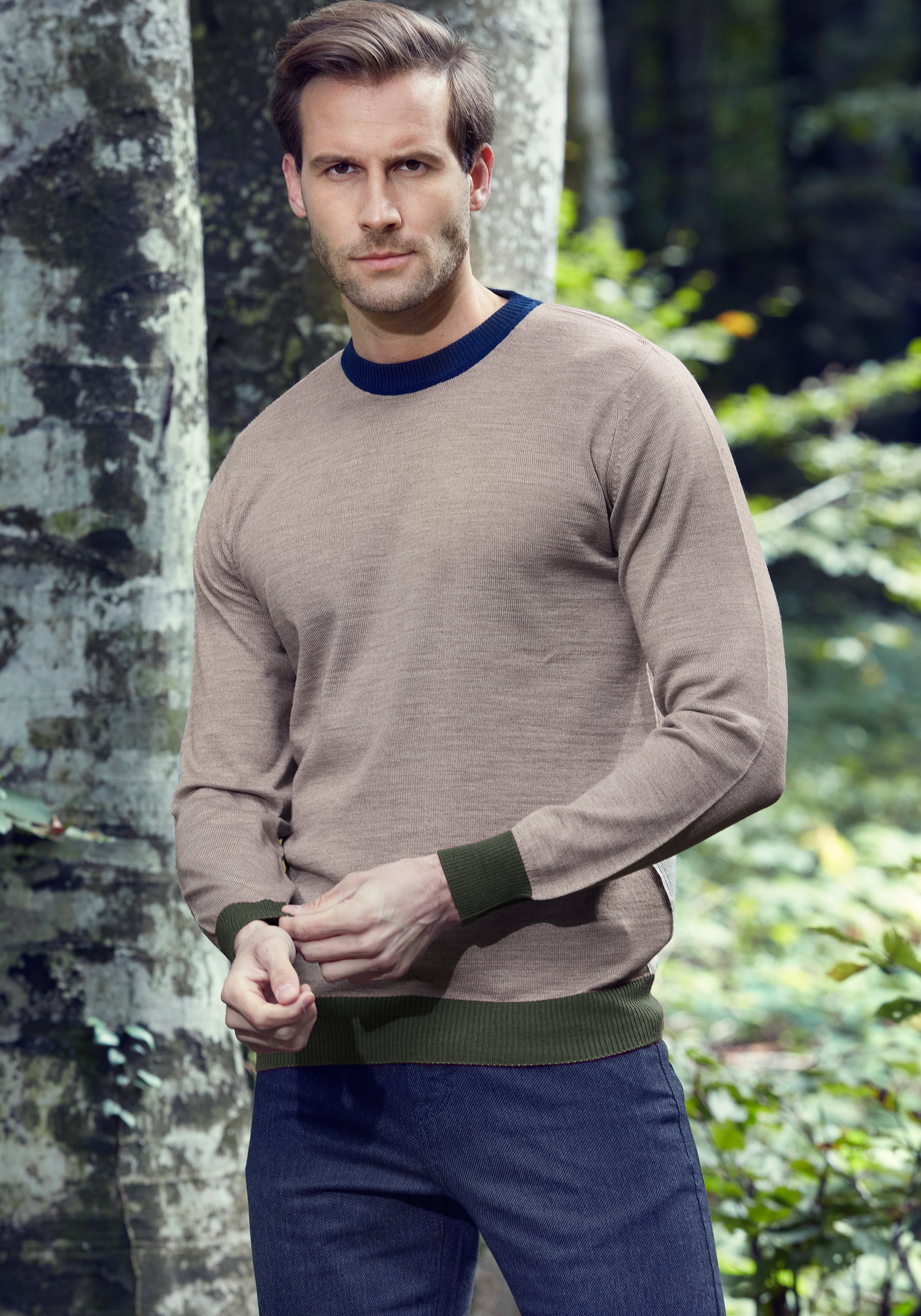 Dusk Beige Italian Merino Wool Pullover