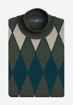 Verdant Olive Italian Merino Wool Pullover