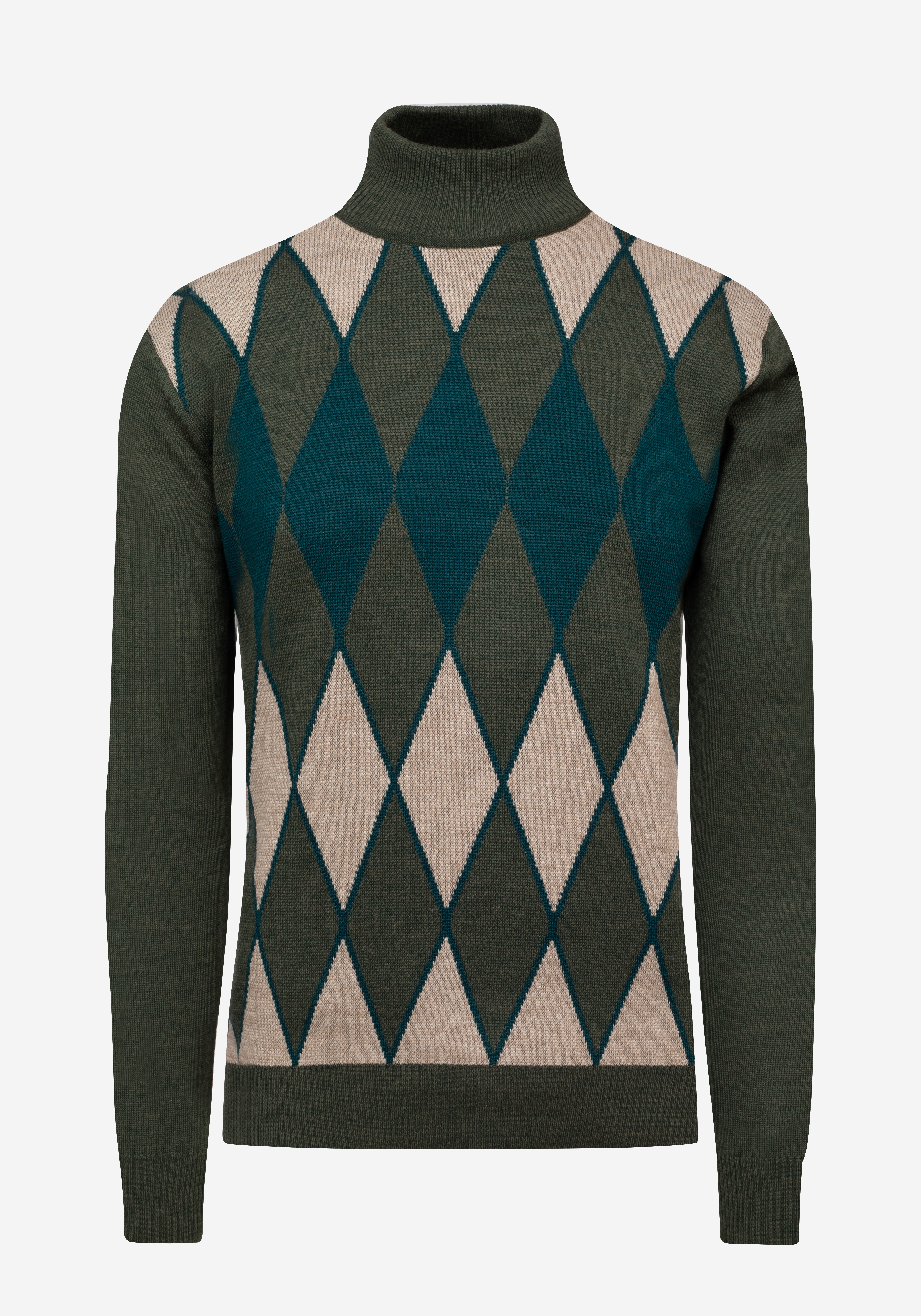 Verdant Olive Italian Merino Wool Pullover