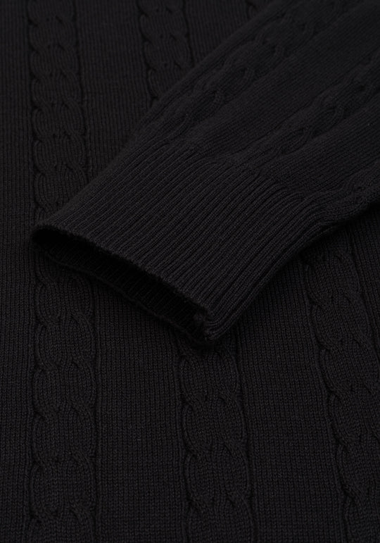 Cinder Black Braided Pullover