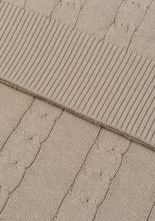Vintage Beige Braided Pullover
