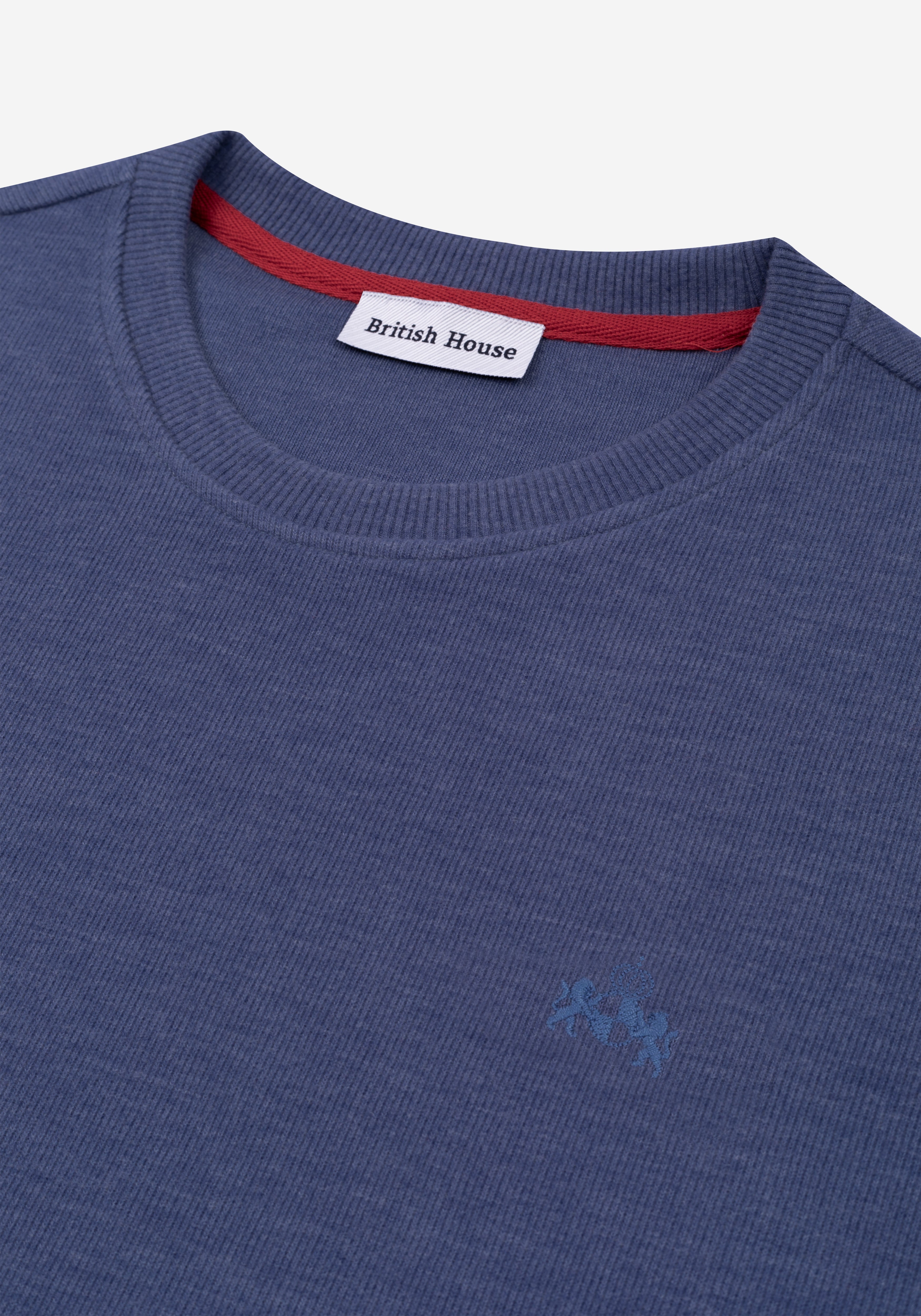 Slate Blue Cotton Sweatshirt