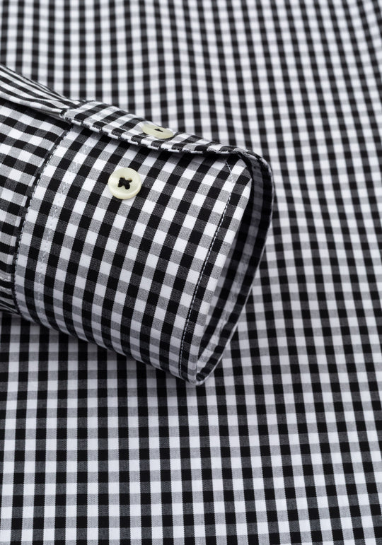 Soho Black Checked Poplin Shirt