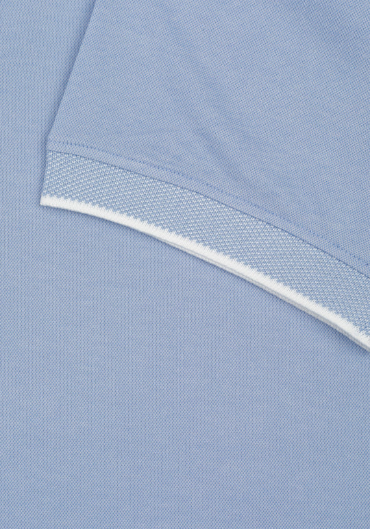 Powder Blue Cotton Polo Shirt