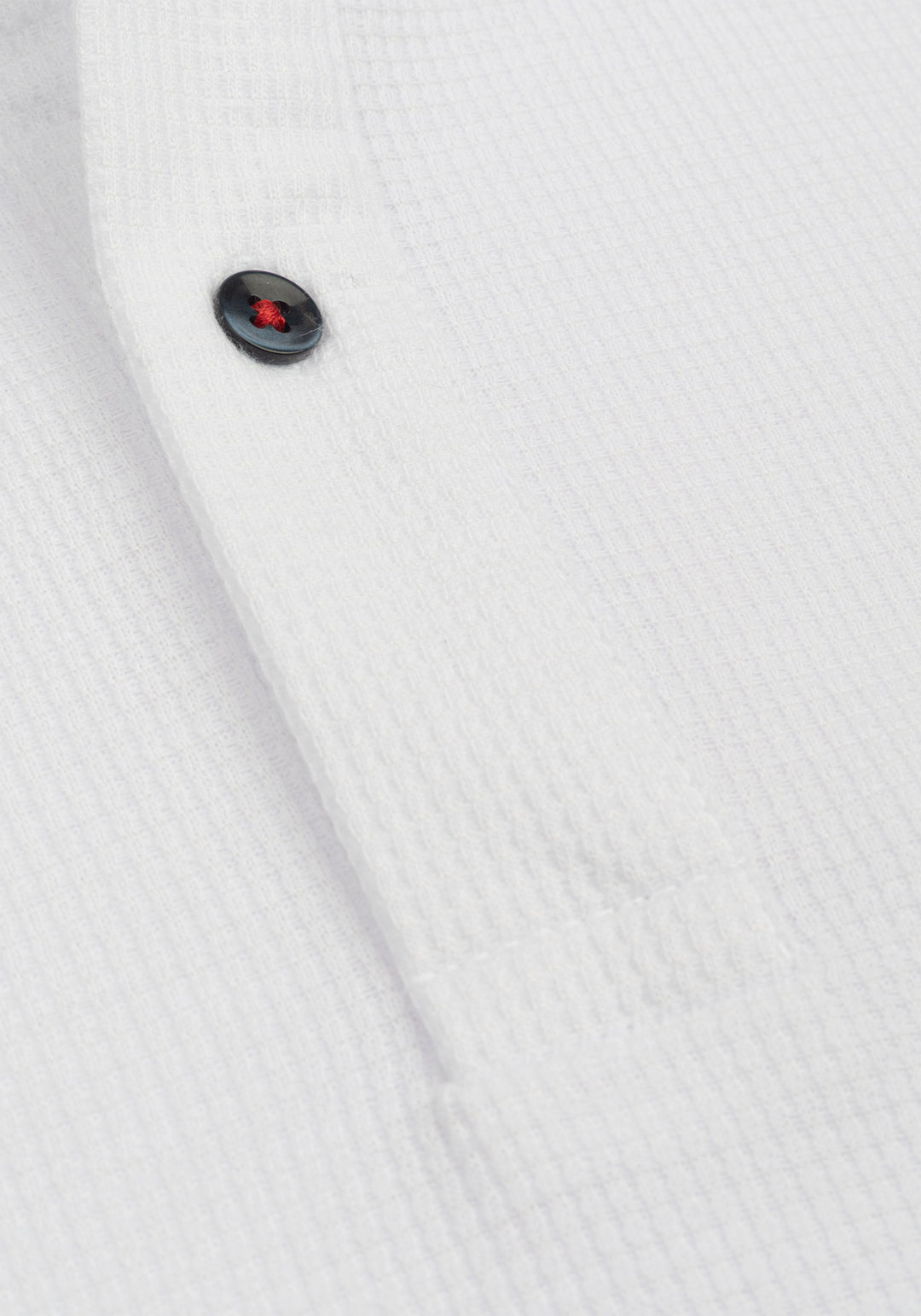 Moonlight White Waffle Polo Shirt