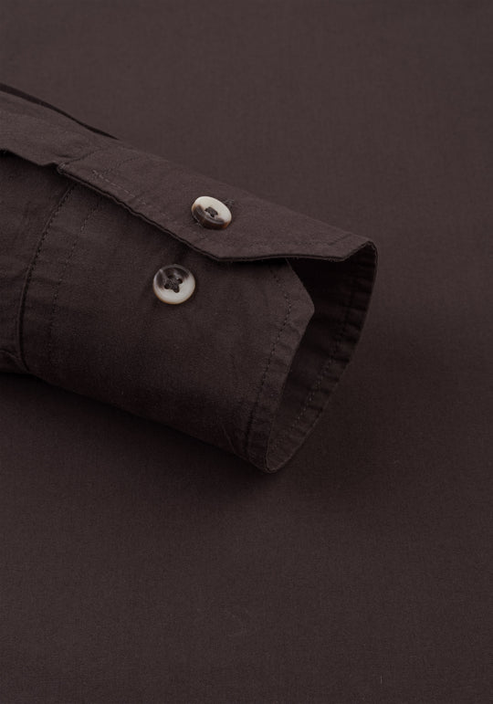 Espresso Brown Piece-Dyed Shirt
