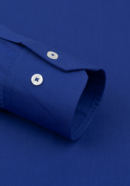 Vivid Blue Poplin Shirt