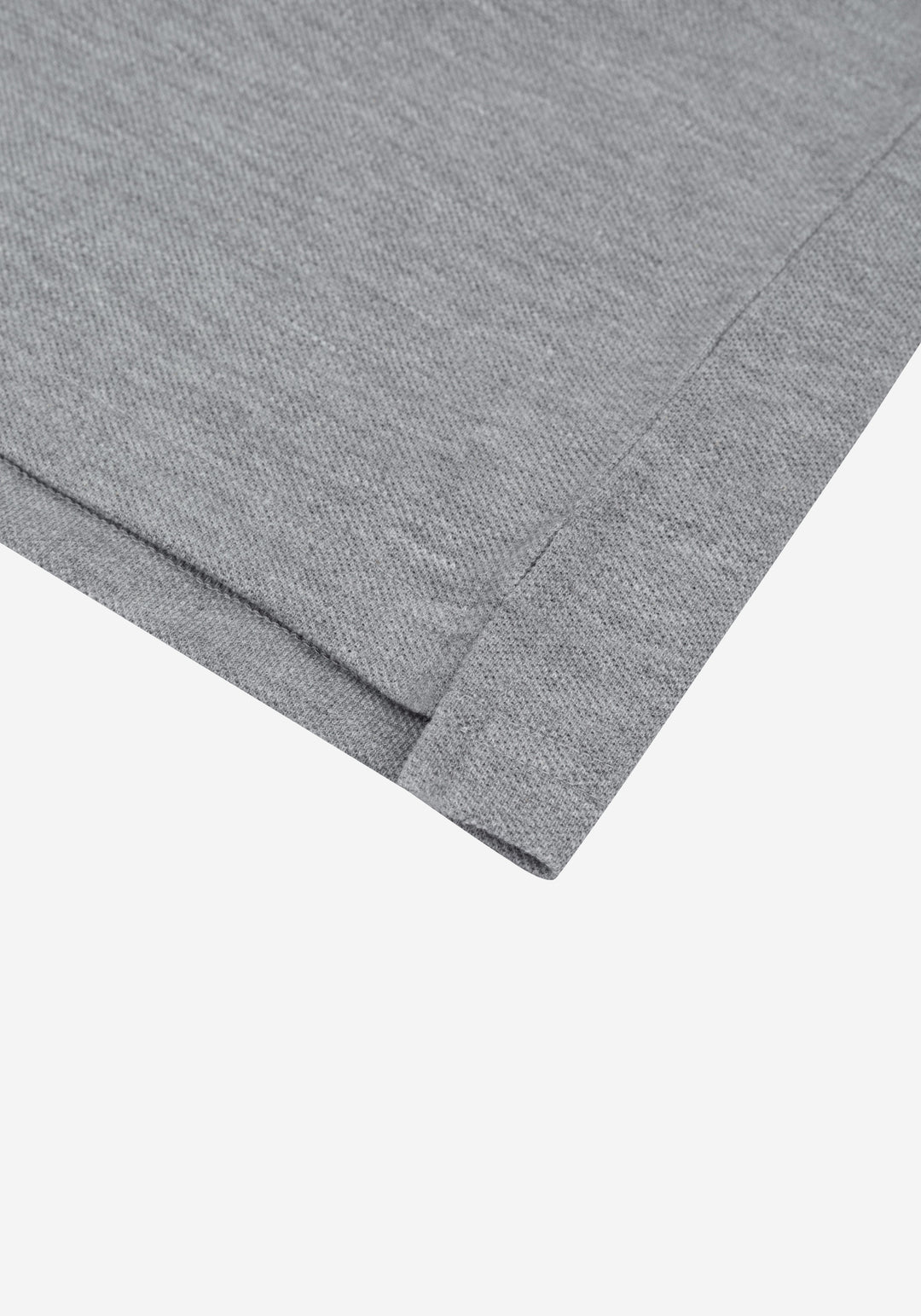 Heather Grey Cotton Polo Shirt