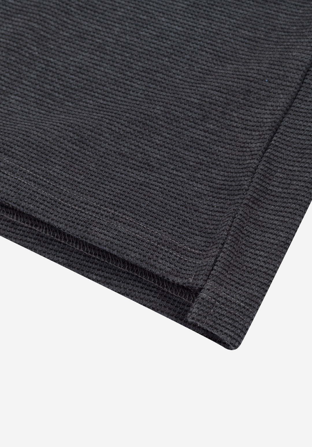 Charcoal Grey Waffle Polo Shirt