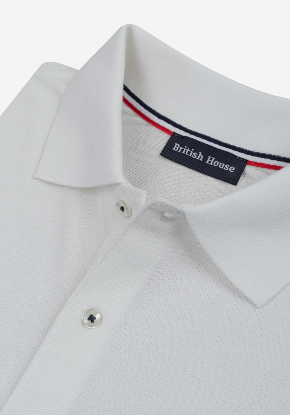 Opal White Cotton Polo Shirt