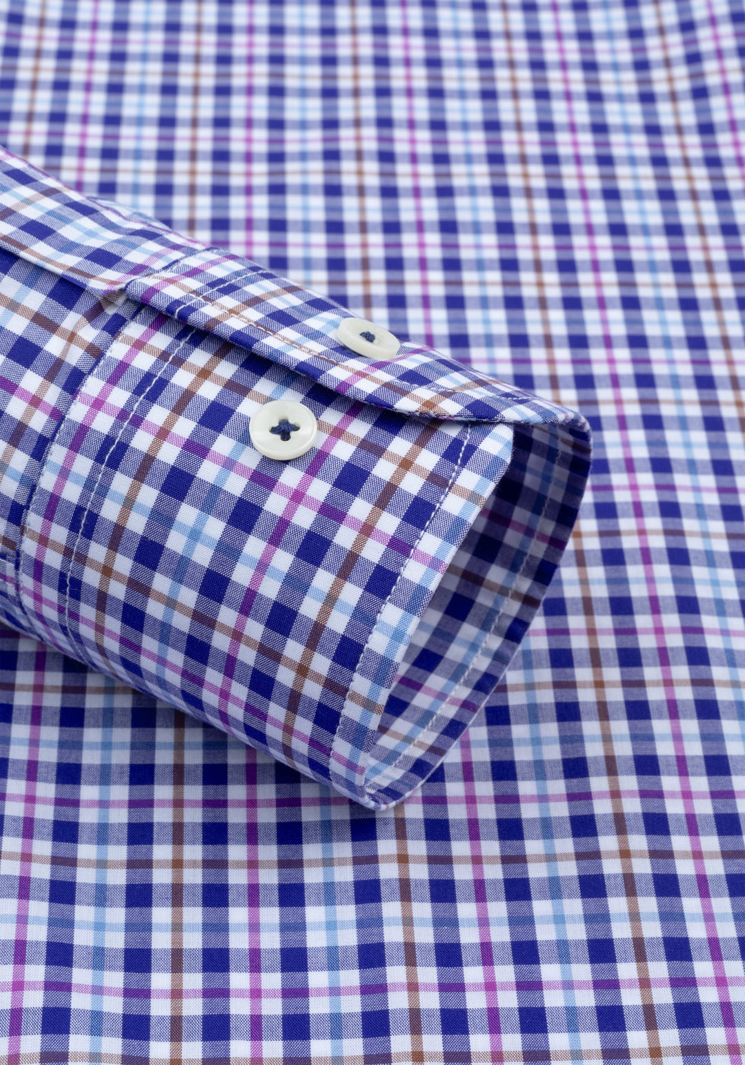 Deep Navy Checked Oxford Shirt