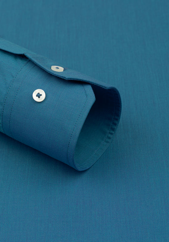 Deep Teal Poplin Shirt