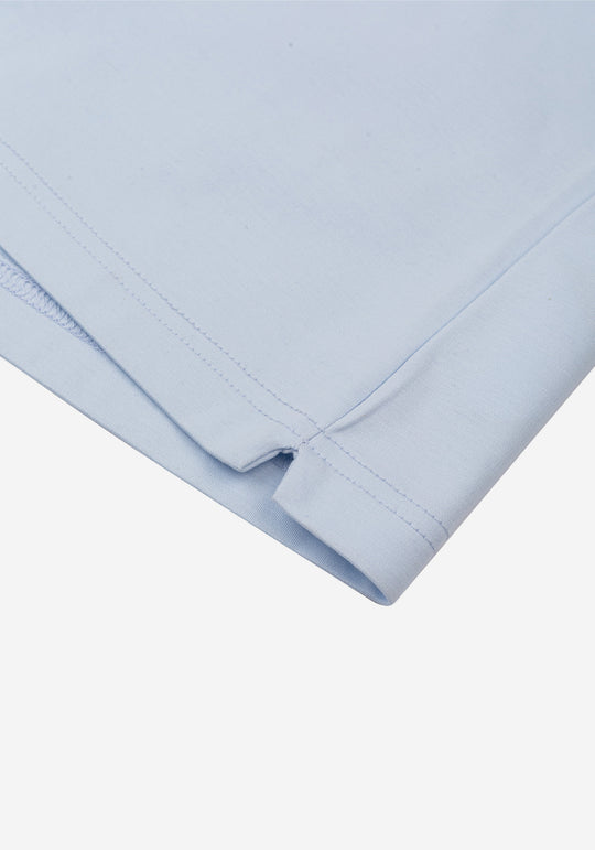 Mist Blue Mercerized Interlock Jersey
