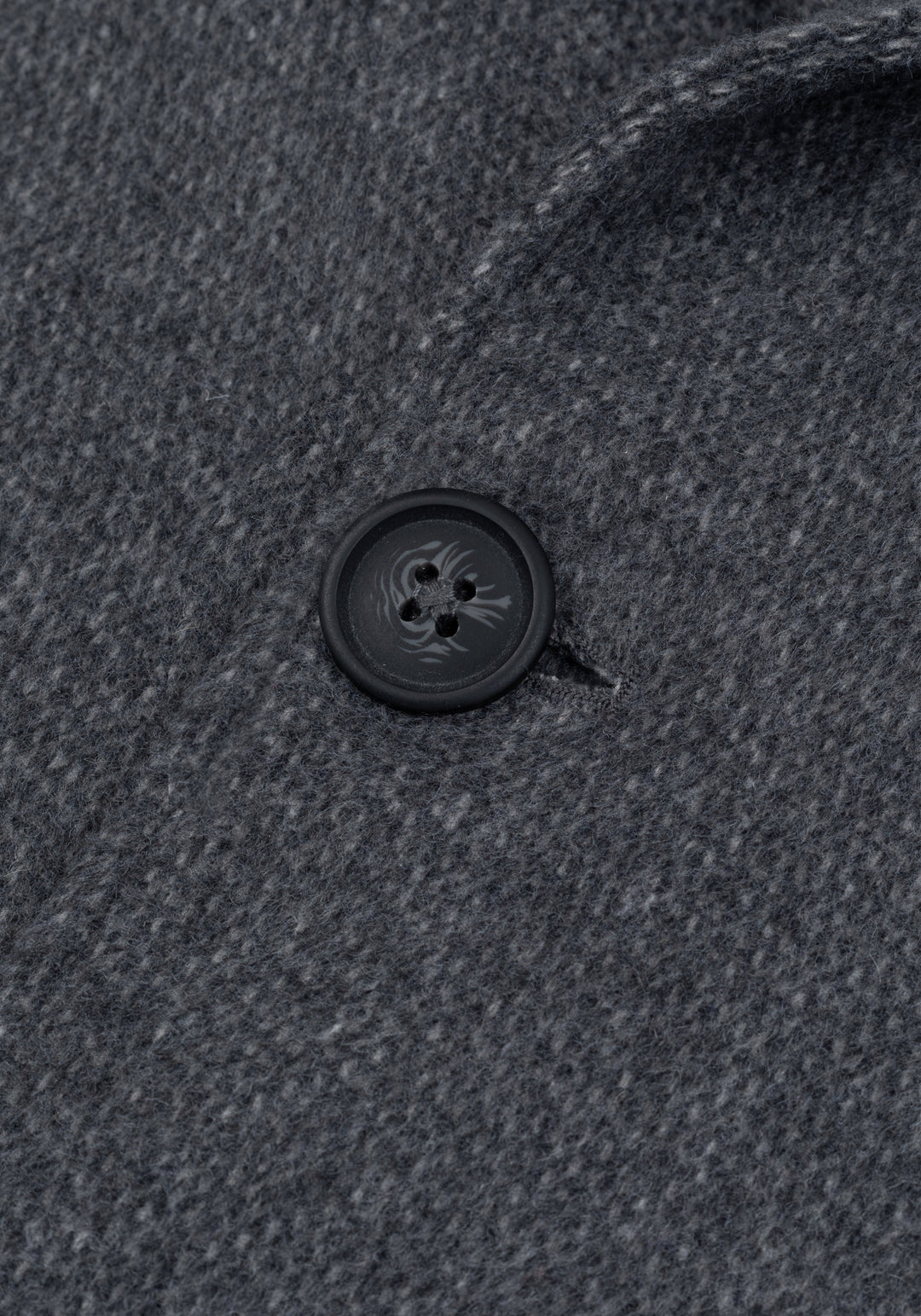 Ice Grey Double-Breasted Poly Coat