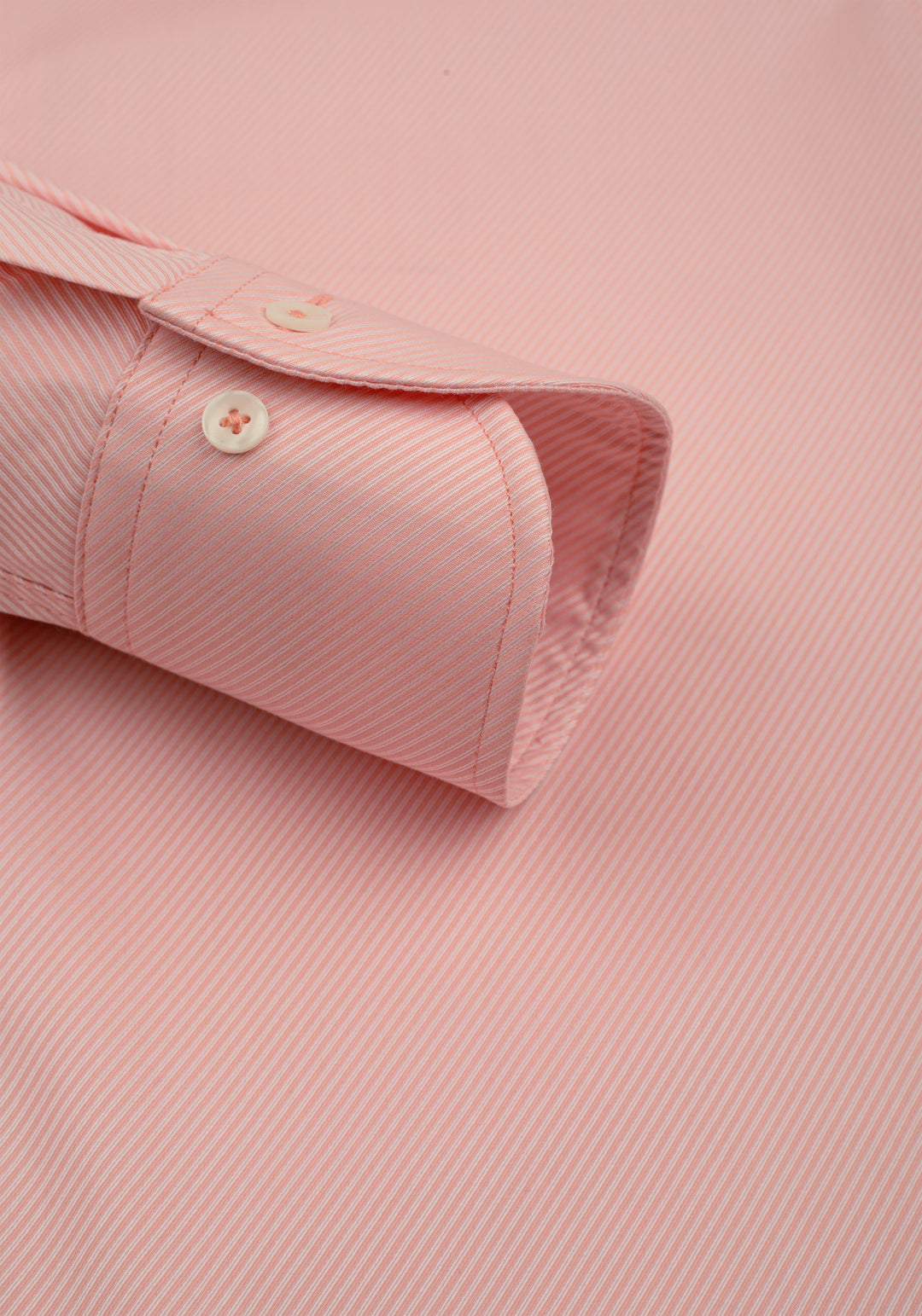 Salmon Glow Stripe Signature Twill Shirt