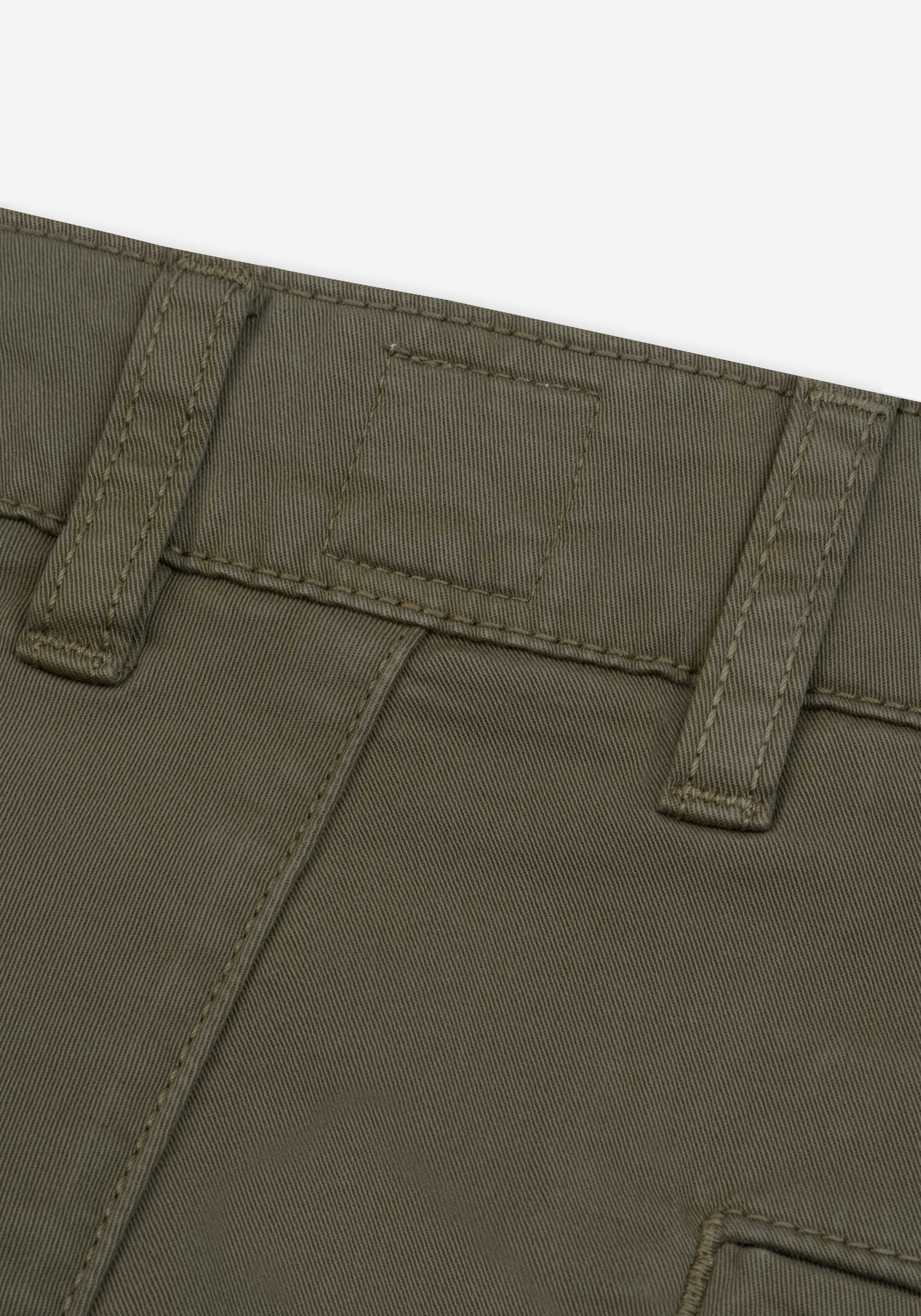 Moss Olive Gabardine