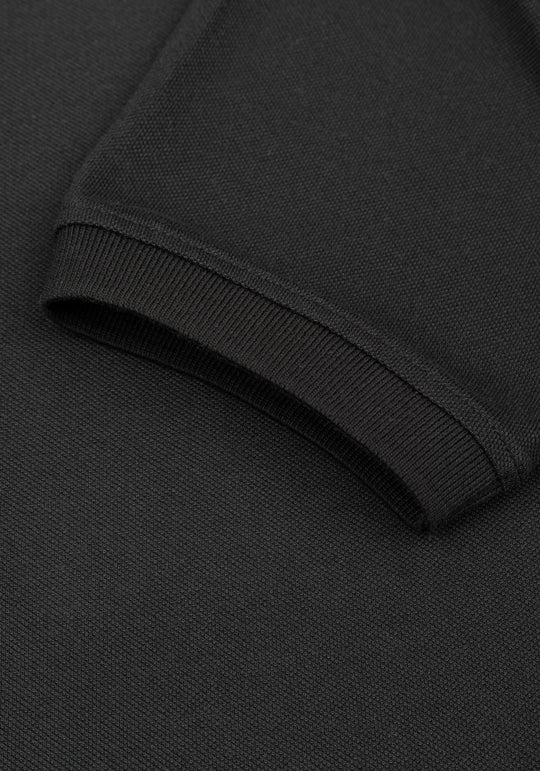 True Black Cotton Polo Shirt