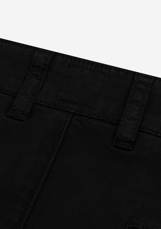 Pure Black Gabardine
