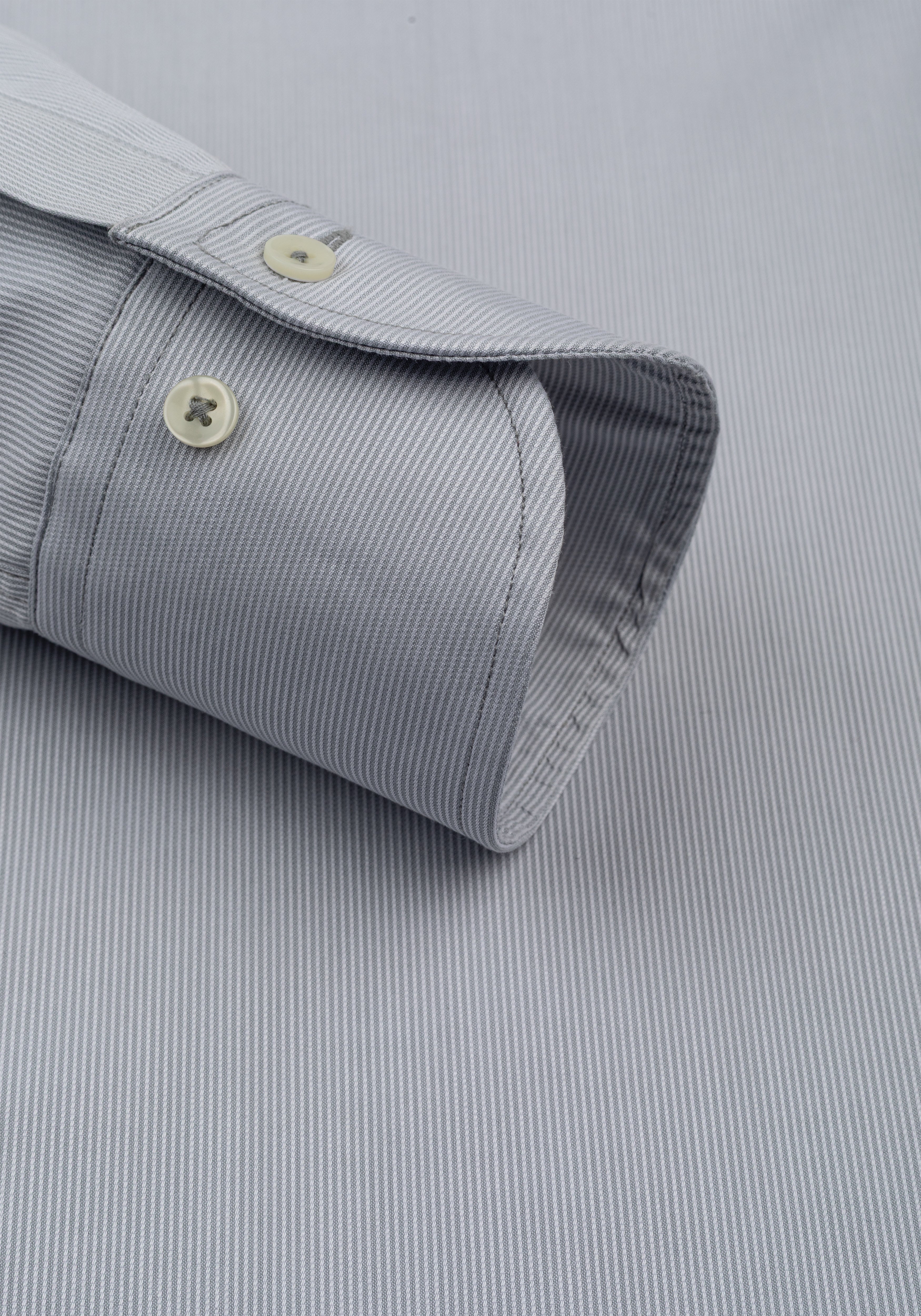 Dawn Grey Stripe Signature Twill Shirt