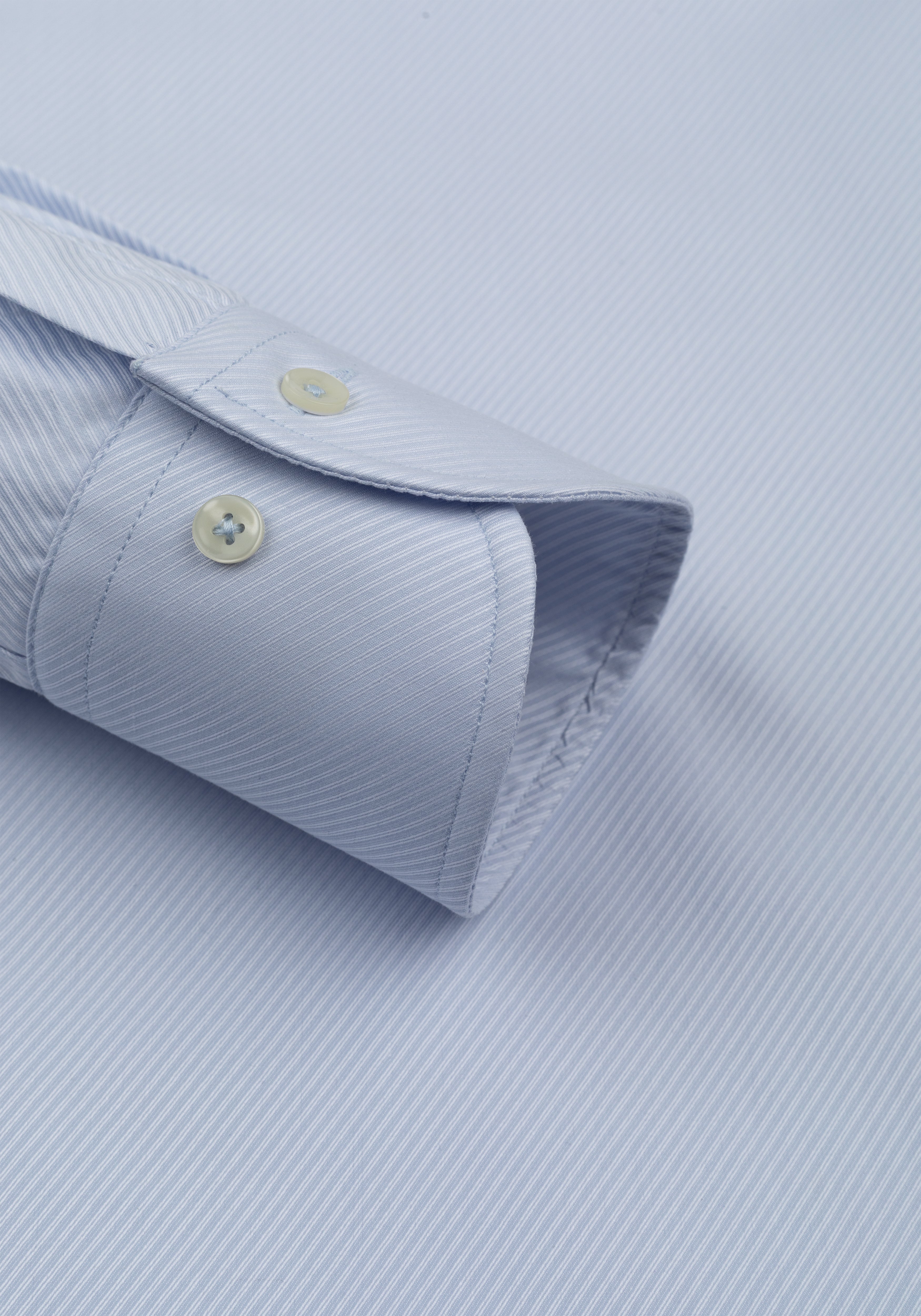 Whisper Blue Stripe Signature Twill Shirt