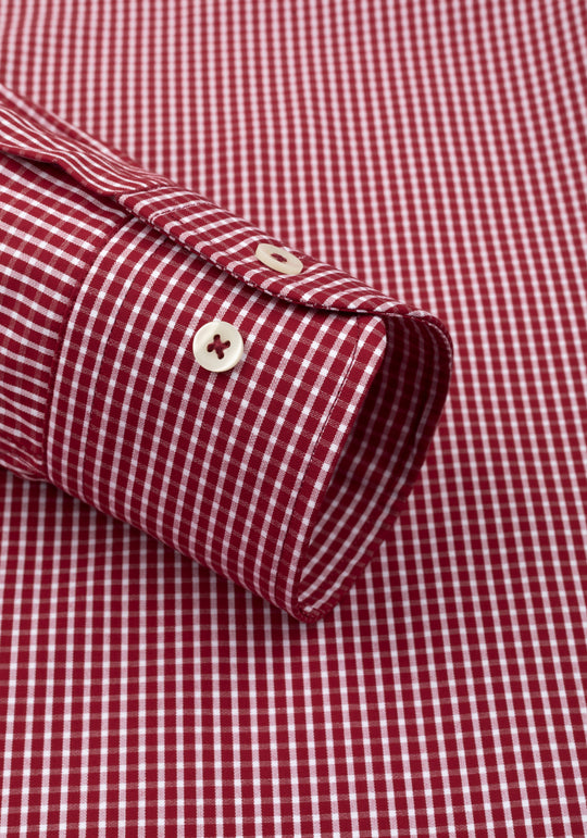 Regent Red Checked Poplin Shirt